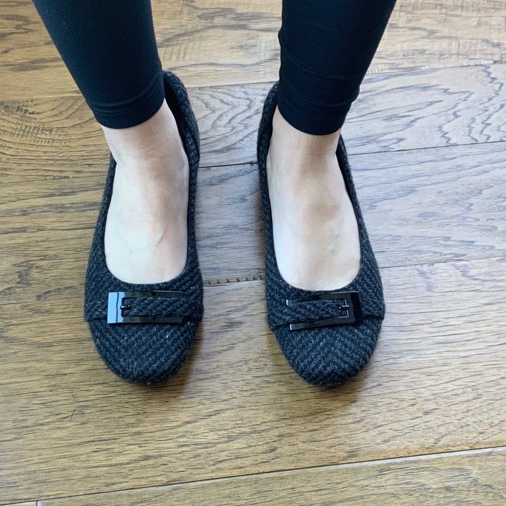 Clarks Black Textured Loafers